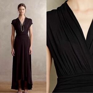 Maeve Anthropologie Black Jersey Sleeveless Maxi Dress Size XL